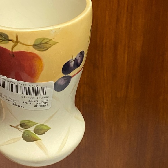 Home Interiors Rare Sonoma Villa pattern Ceramic Latte Mugs - Picture 14 of 15